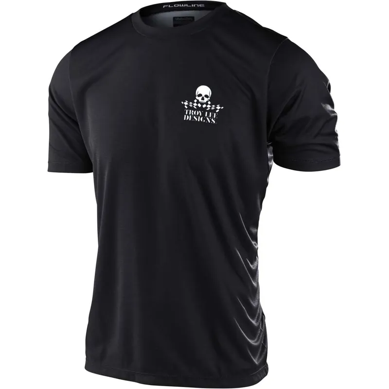2021 Troy Lee Designs Flowline Short Sleeve Jersey in Service - Black