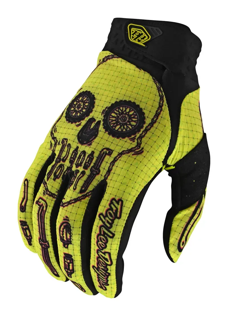 Troy Lee Designs Air Gloves in Gear Head Yellow 