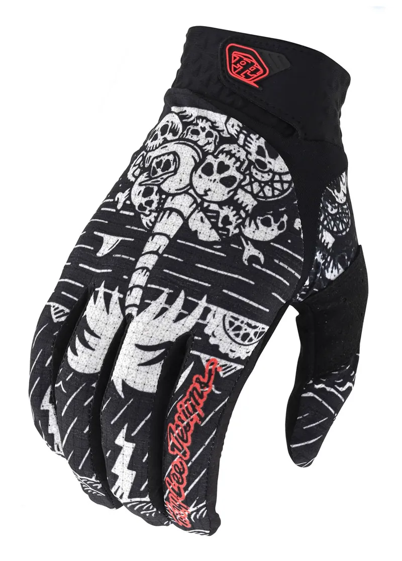 Troy Lee Designs Air Gloves in Boneyard Black