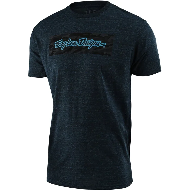 2021 Troy Lee Designs Signature Block Camo Tee in Blue 