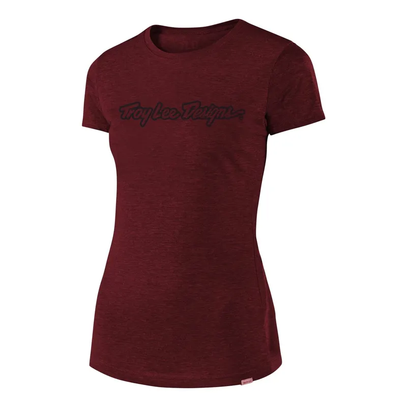 Troy Lee Designs Womens Signature Tee in Heather Mauve 
