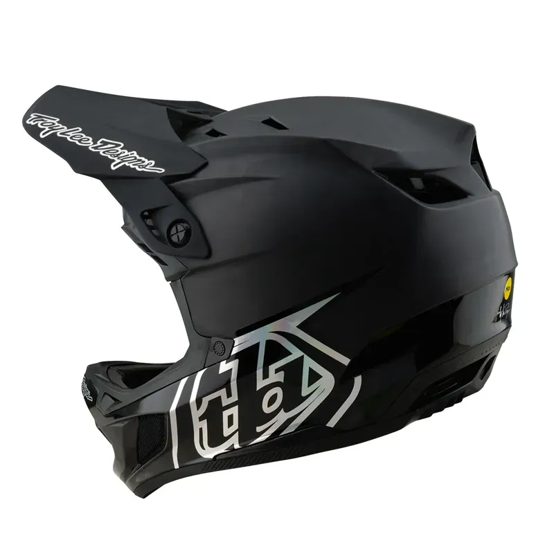 Troy Lee Designs D4 Carbon MIPS Helmet in Black/Silver-5