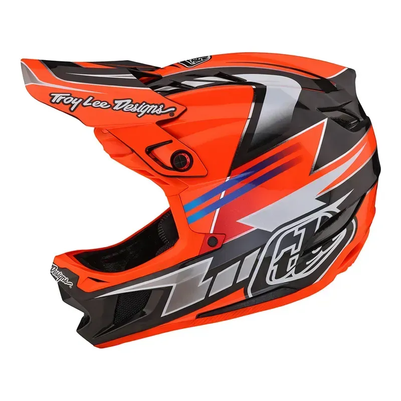 Troy Lee Designs D4 Carbon MIPS Helmet / Saber - Red Large-3