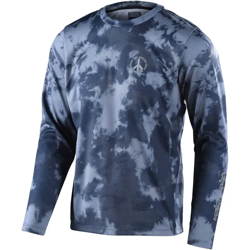 Troy Lee Designs Flowline Long Sleeve Jersey in Plot Charcoal