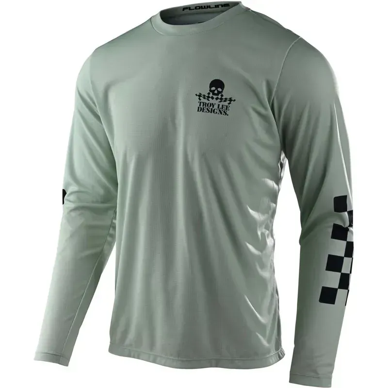 Troy Lee Designs Flowline Long Sleeve Jersey in Service Smoke Green