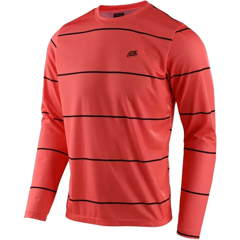 Troy Lee Designs Flowline Long Sleeve Jersey in Stacked Coral