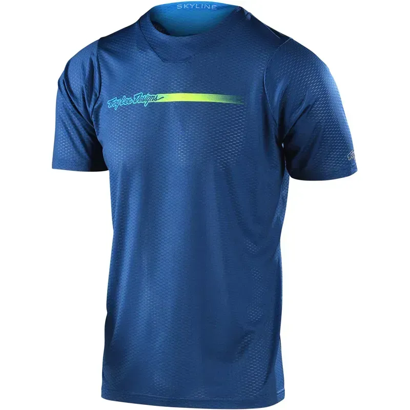 Troy Lee Designs Skyline Air Short Sleeve Jersey in Channel Blue