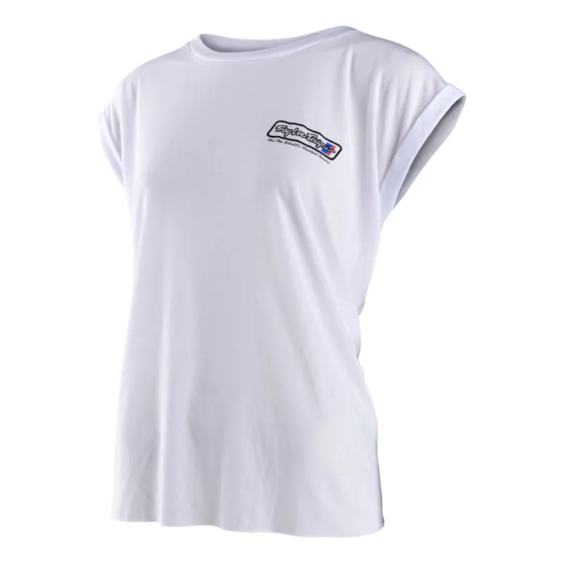Troy Lee Designs 40th Holiday Go Faster Women's SS Tee in White