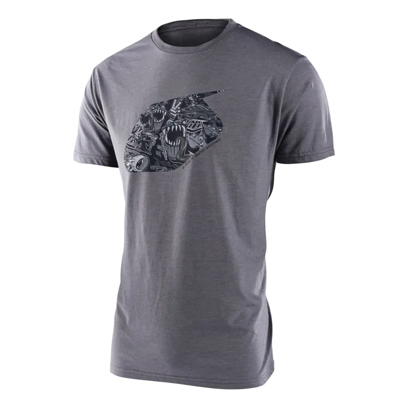 Troy Lee Designs 40th Holiday History SS Tee in Heather Grey