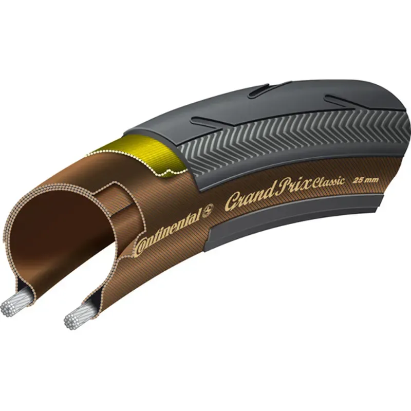 Continental Grand Prix Classic 700x25 Black Chili Road Bike Tyre