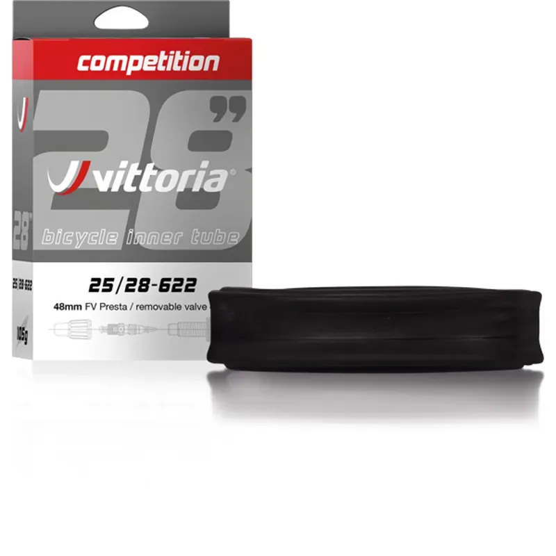 Vittoria Competition Butyl Inner Tube 700x25-28c Presta RVC in Black