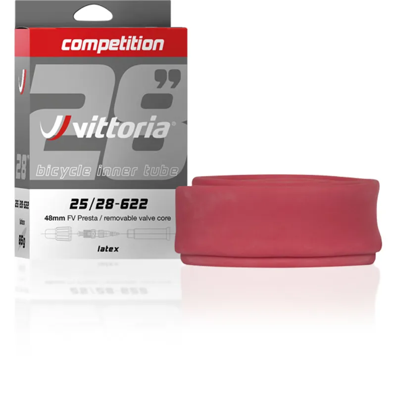 Vittoria Competition 700c 48mm Presta V. Latex Inner Tube in Red