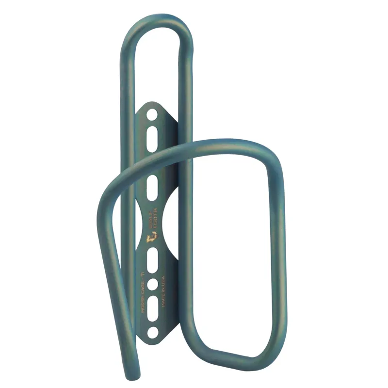 Wolf Tooth Morse Titanium Bottle Cage in Northern Lights Blue
