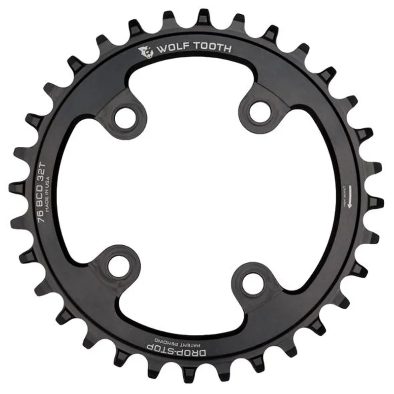 Wolf Tooth 76 BCD Chainring in Black