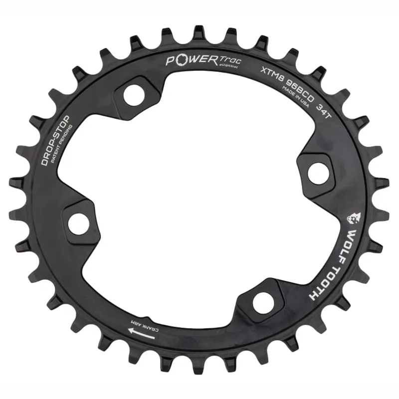 Wolf Tooth Elliptical XTR M9000/ M9020 96mm BCD Chainring in Black