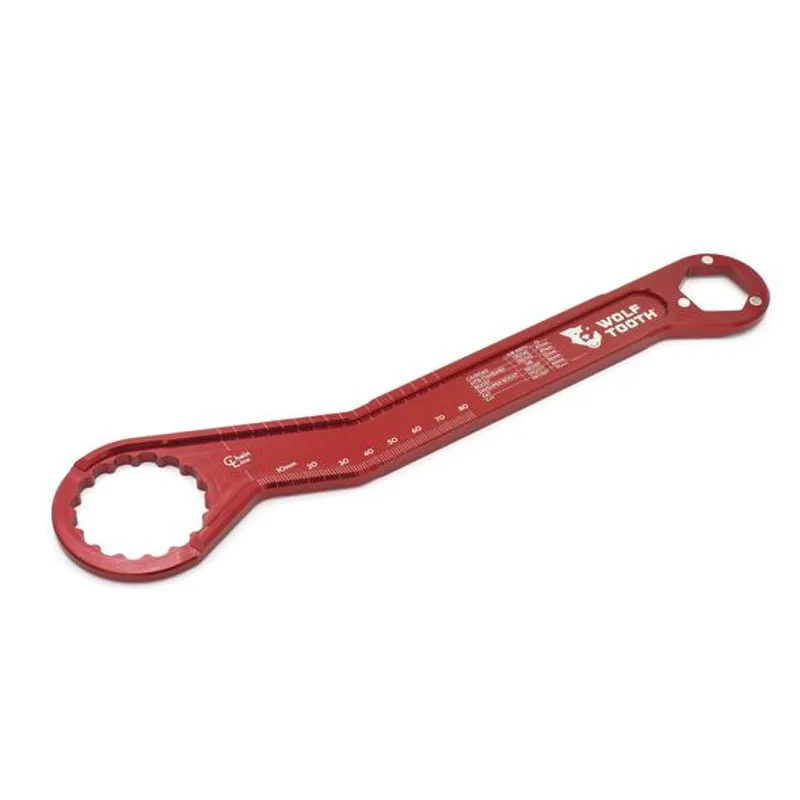 Wolf Tooth Ultralight BB Wrench And 1-Inch Hex Inserts Pack Tool Wrench and Inserts Kit in Red