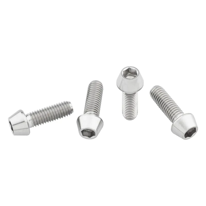 Wolf Tooth Titanium Bottle Cage Bolts in Silver