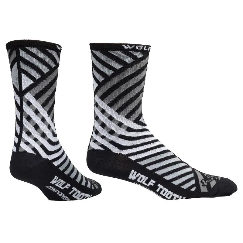 Wolf Tooth Sock Guy Grid Pattern Socks in Black