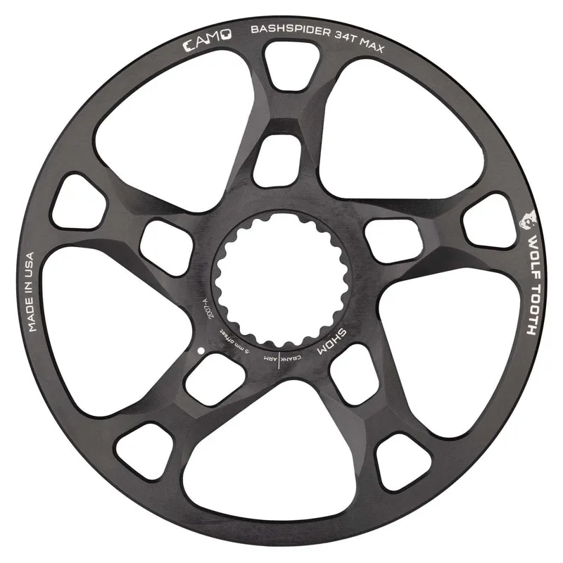 Wolf Tooth M5 Offset CAMO BashSpider for Shimano in Black