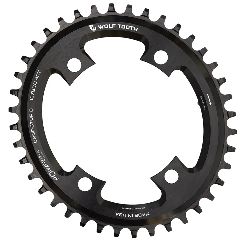Wolf Tooth Drop Stop B Elliptical 107 BCD Chainring For SRAM