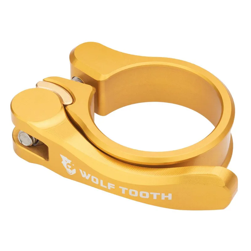 Wolf Tooth Quick Release Seatpost Clamp in Gold