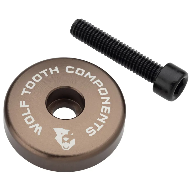 Wolf Tooth 5mm Ultralight Stem Cap With Integrated Spacer in Espresso