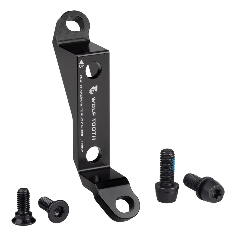 Wolf Tooth Post to Flat Mount Brake Adaptor in Black